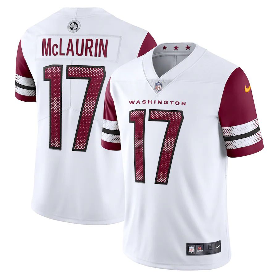 Men Washington Commanders #17 Terry McLaurin Nike White Vapor Limited NFL Jersey